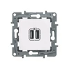 Kép 1/3 - Legrand 764594 NILOÉ kettős USB töltőaljzat, fehér