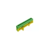 Kép 1/2 - Pollmann 2020270 PE12-F2 sorkapocssín 63A érintésvédett 1P csavaros 12csatl./16mm2 kalapsín, zöld-sárga