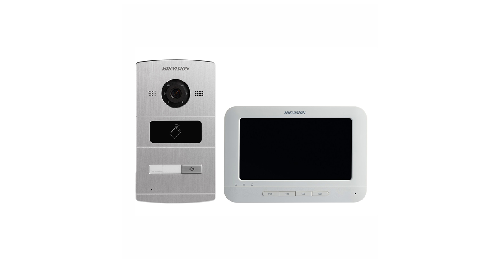 Vidéophone Hikvision DS-KIS601 - Écran 7" 1,3MP - Argent/Blanc