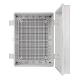 Pulsar AWB403020 ABS doboz 400x300x200, vízálló műanyag zsanérokkal záró és alaplap