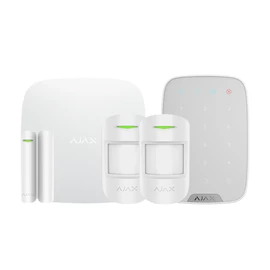 AJAX Keypad szett WH /1 HUB, 2 MotionProtect, 1 Doorprotect, 1 Keypad/