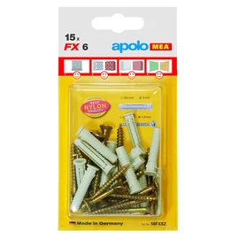 CELO 56FXSZ15 univerzális tipli M6 + csavar 15db/bliszter