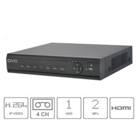 DVC DRN-3404R NVR rögzítő 4 csatorna 1080p H.264 1xHDD