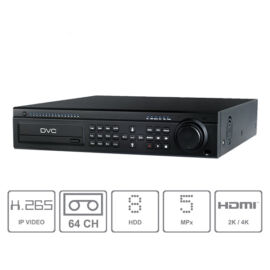 DVC DRN-7764RZ NVR rögzítő 64 csatorna 4Mpx H.265 8xHDD 4K