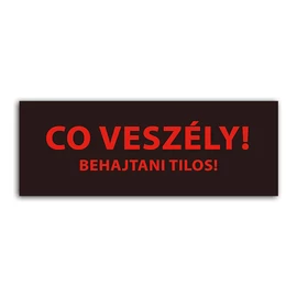 Detnov RCOD-500 jelzőtábla matrica "CO veszély Behajtani tilos!"