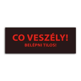 Detnov RCOD-500 jelzőtábla matrica "CO veszély Belépni tilos!"