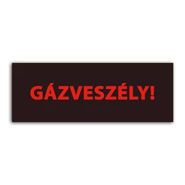 Detnov RCOD-500 jelzőtábla matrica "Gázveszély!"