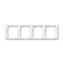 ABB kapcsoló keret 4-es vízszintes Time Fehér / Fehér (3901F-A00140 03)