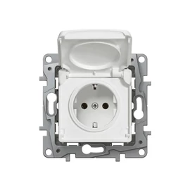 Legrand 764531 NILOÉ 2P+F aljzat IP44 biztonsági zsaluval, fehér