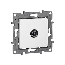 Legrand 764550 NILOÉ TV aljzat, "F" típus, végzáró (1 dB), fehér