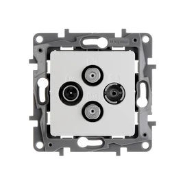 Legrand 764566 NILOÉ TV-RD-SAT-SAT csillagpontos aljzat, végzáró (1,5 dB), fehér
