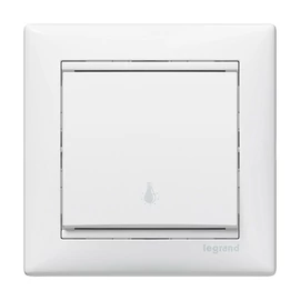 Legrand 774412 Valena egypólusú nyomó lámpajellel, fehér
