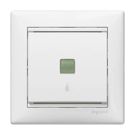 Legrand 774413 Valena egypólusú nyomó lámpajellel, jelzőfénnyel, fehér