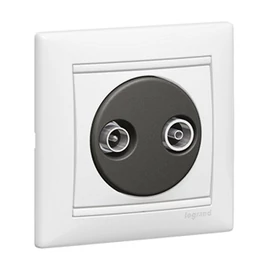 Legrand 774433 Valena TV-RD antenna-csatlakozóaljzat végzáró, 10dB, fehér