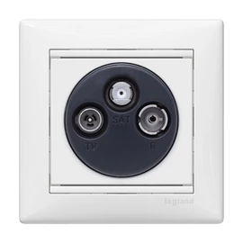 Legrand 774437 Valena TV-RD-SAT antenna-csatlakozóaljzat átmenő 14 dB, fehér