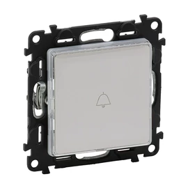 Legrand 752114 Valena Life váltóérintkezős nyomó jelzőfénnyel, átlátszó címketartóval, 3 lappal (fehér, elefántcsont, alumínium)