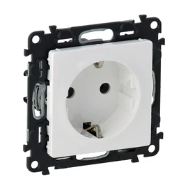 Legrand 753120 Valena Life 2P+F csatlakozóaljzat biztonsági zsaluval, rugós bekötés, fehér