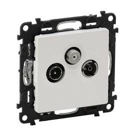 Legrand 753164 Valena Life TV-Rádió-SAT aljzat, végzáró, 10 dB, fehér