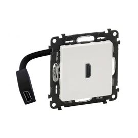 Legrand 753175 Valena Life elővezetékelt HDMI 1.4 típusú csatlakozóaljzat, 15 cm kábellel, fehér