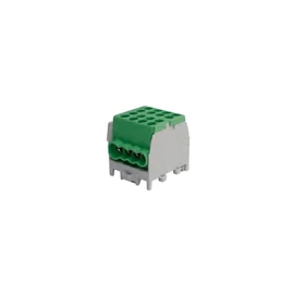 Pollmann 2080175 HLAK 25-1/6 M2 fővezetéki leágazókapocs 130/100A Cu/Al csavaros 2x25+6x16mm2, zöld