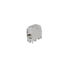 Pollmann 2080188 HLAK 25-1/2/25 M2 elosztóblokk 1P sínre 2x25mm2/ 2x25mm2, szürke