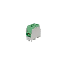 Pollmann 2080190 HLAK 25-1/2/25 M2 elosztóblokk 1P sínre 2x25mm2/ 2x25mm2, zöld