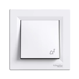 Schneider EPH0800121 ASFORA Egypólusú nyomó, csengőjel, rugós bekötés, fehér