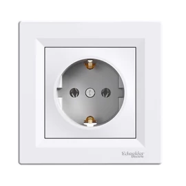 Schneider EPH2900121 ASFORA 2P+F csatlakozóaljzat, csavaros, kerettel, fehér