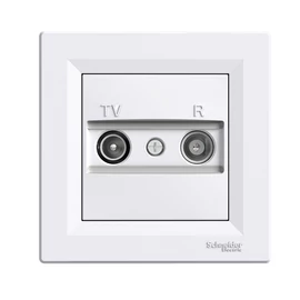 Schneider EPH3300221 ASFORA TV/R aljzat, átmenő, 4 dB, fehér