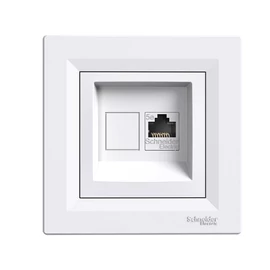 Schneider EPH5000121 ASFORA 1xRJ45 Cat5e STP aljzat, fehér