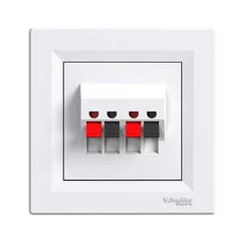 Schneider EPH5700121 ASFORA Hangszóró csatlakozó, dupla, fehér