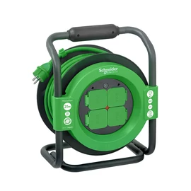 Schneider IMT33147 THORSMAN Kábeldobos hosszabbító, 1.5x25m, 4x2P+F aljzattal