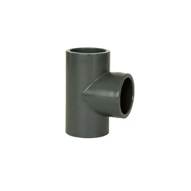 PVC-U nyomócsőhöz ragasztható 90 fokos T-idom D25mm