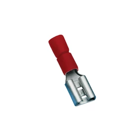 Tracon PCSH6 Csúszósaru 0,8 x 6,3mm szigeteletlen hüvely piros