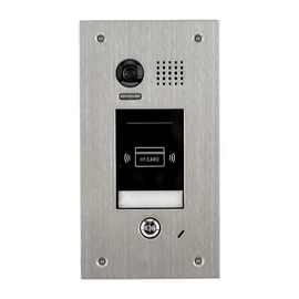 V-TEK DT601F/ID  kültéri kaputelefon beépített kamerával, süllyesztett, fémházas kivitel IP54, kártyaolvasó