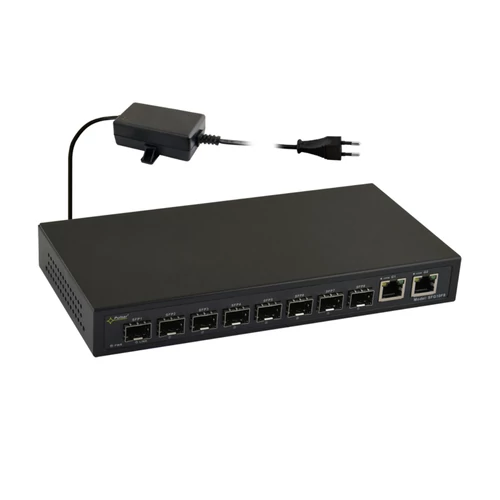 Pulsar SFG10F8 optikai switch asztali tápegységgel IP kamerákhoz