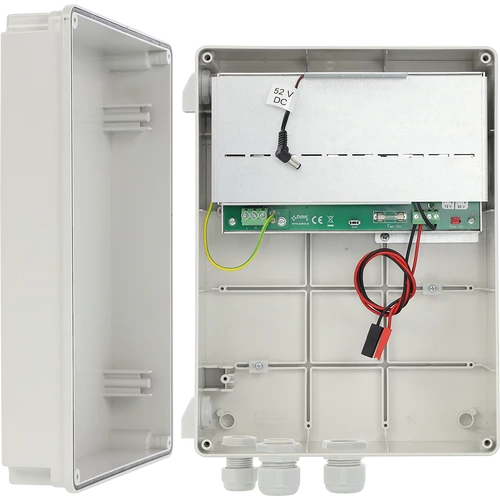 Pulsar SWBH-60 szünetmentes tápegység PoE switchekhez, 52VDC/7Ah/60W, IP56 ABS burkolat