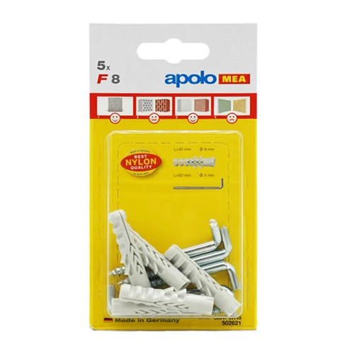 CELO 56NFWH5 műanyag szárnyas tipli 6x30 + szögletes kampó 5db/bliszter