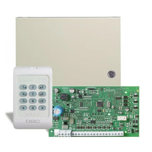 DSC PC1404 riasztó központ +PC1404RKZ kezelő