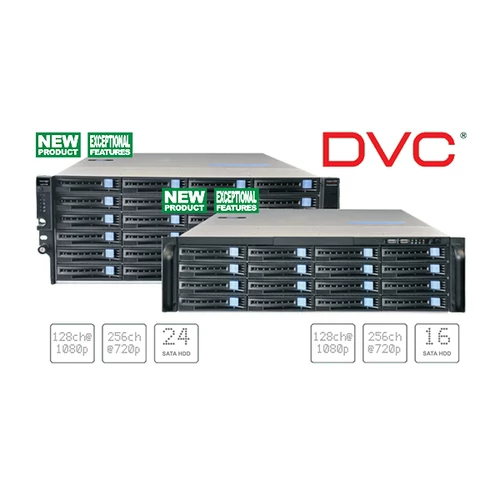 DVC DSN-7424 128 1080P/256 720P csatornás hálózati tároló szerver 24xHDD Linux OS