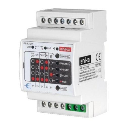 Enika P8 R 2 DIN AC Kétcsatornás vevő beléptető rendszerekhez (1050957)