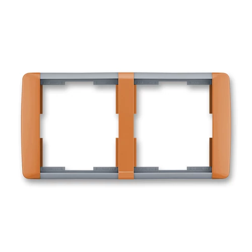 ABB kapcsoló keret 2-es vízszintes Element Karamell / Hideg szürke (3901E-A00120 07)