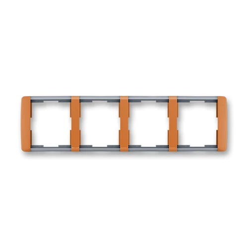 ABB kapcsoló keret 4-es vízszintes Element Karamell / Hideg szürke (3901E-A00140 07)