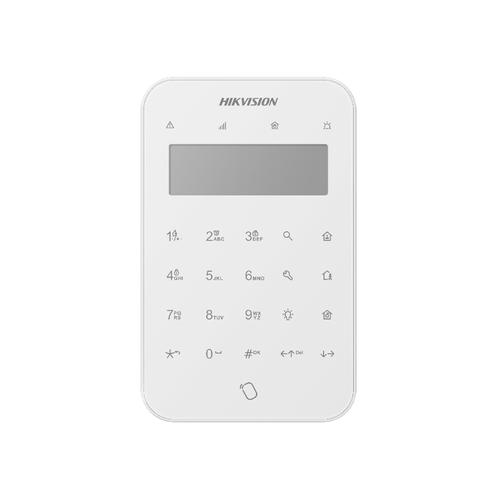 Hikvision AXPro DS-PK1-LT-WE Vezeték nélküli LCD+LED kezelő, 868 MHz, fehér