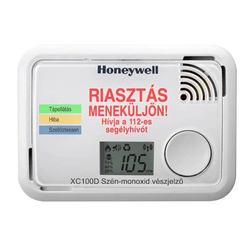 Honeywell XC100D-HU CO érzékelő 10 év garancia (EN50291-1:2010)