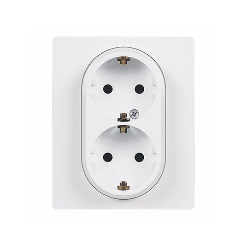 Legrand 764544 NILOÉ 2×2P+F csatlakozóaljzat biztonsági zsaluval (csavaros), fehér