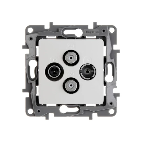 Legrand 764566 NILOÉ TV-RD-SAT-SAT csillagpontos aljzat, végzáró (1,5 dB), fehér