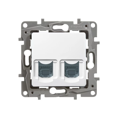 Legrand 764574 NILOÉ 2xRJ45 Cat.6 UTP csatlakozóaljzat, fehér