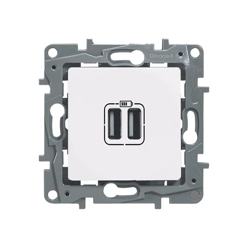 Legrand 764594 NILOÉ kettős USB töltőaljzat, fehér