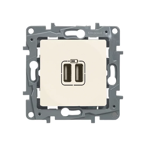 Legrand 764694 NILOÉ kettős USB töltőaljzat, bézs